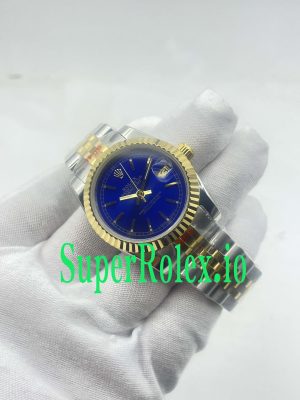 Alternative view of Rolex Datejust 31 Steel and Yellow Gold Blue Index Dial Ref.68273