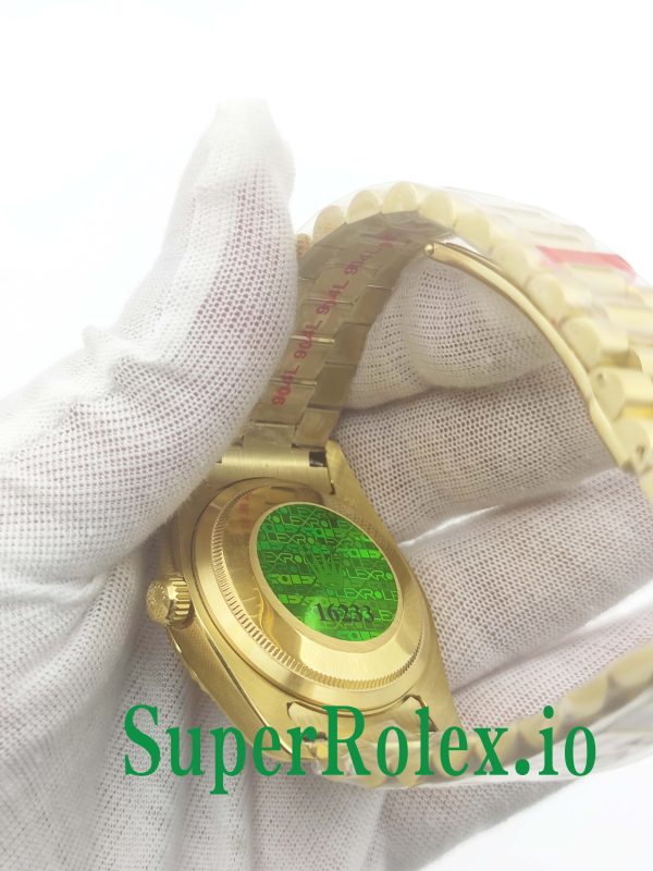 Rolex Day-Date 36MM Yellow Gold Silver Diamond Dial Ref.118238 - Image 3