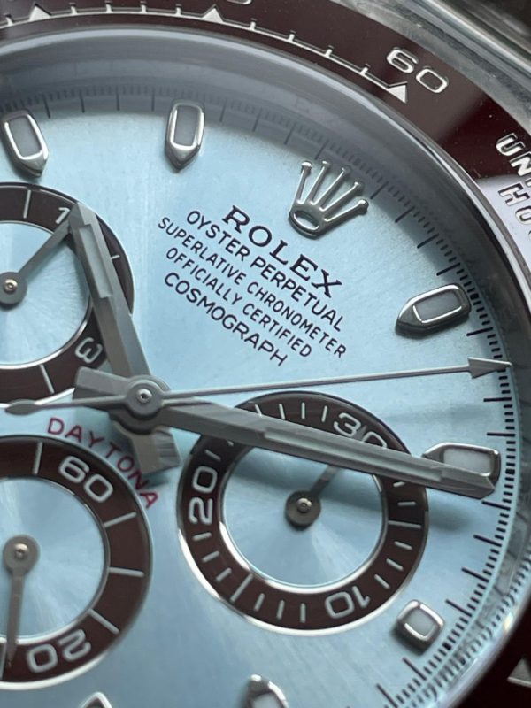 Clean Factory 1:1 Rolex Daytona 116506 50th Anniversary Best Edition Ice Blue Dial Lume Markers SA4130 V2 - Image 6