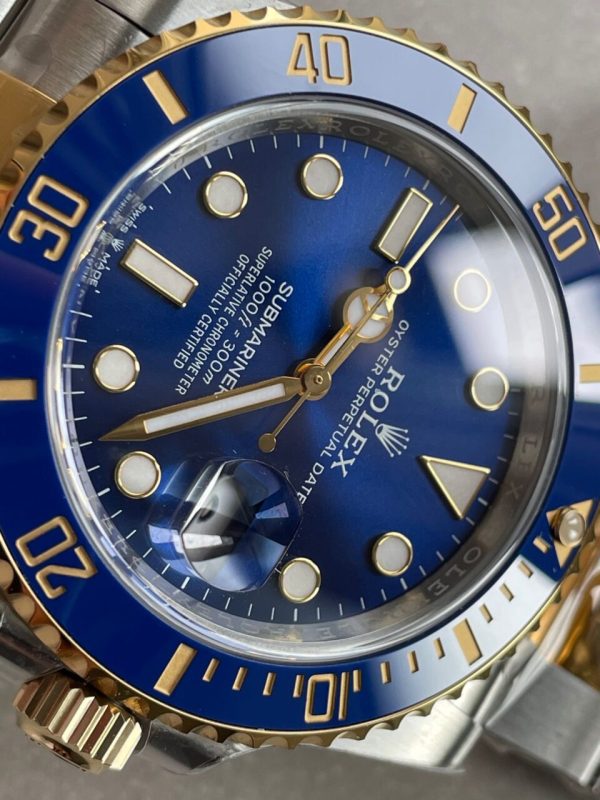 CLEAN FACTORY 1:1 Rolex Submariner 116613LB Bluesy 904L YG/SS Blue Dial VR3235 - Image 10