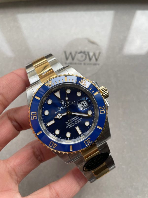 CLEAN FACTORY 1:1 Rolex Submariner 116613LB Bluesy 904L YG/SS Blue Dial VR3235 - Image 8