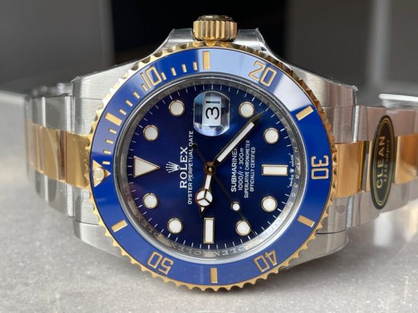 CLEAN FACTORY 1:1 Rolex Submariner 116613LB Bluesy 904L YG/SS Blue Dial VR3235 - Image 7