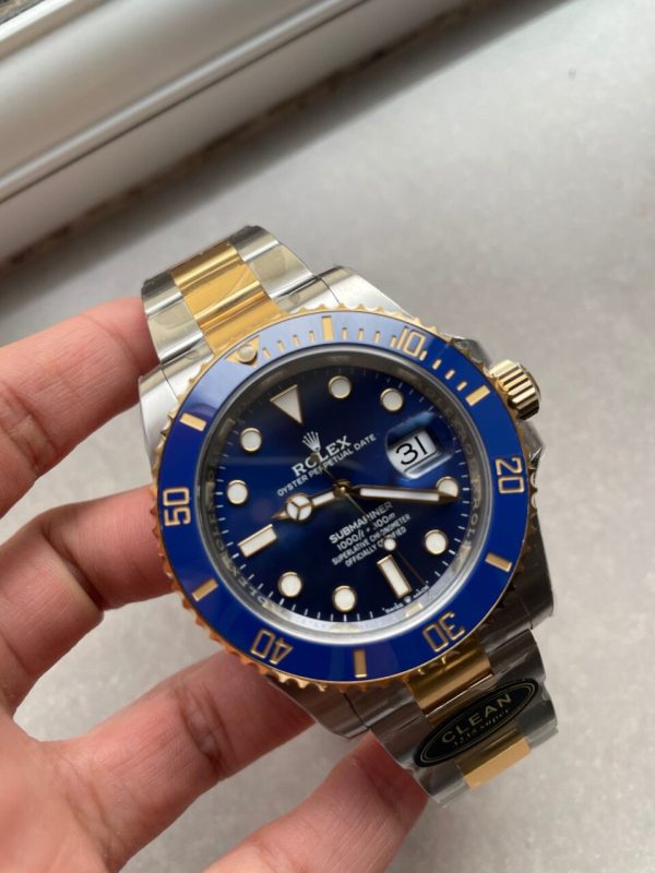 CLEAN FACTORY 1:1 Rolex Submariner 116613LB Bluesy 904L YG/SS Blue Dial VR3235 - Image 3