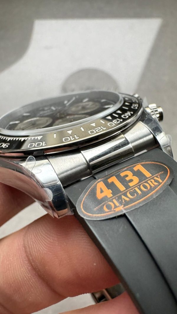 QF Factory 1:1 Rolex Daytona 126500 Best Edition 904L Steel Black Dial SA4131 - Image 6