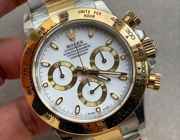 BTF factory 1:1 Rolex Daytona 116523 SS 904L & Yellow Gold White Dial A4130 - Image 5