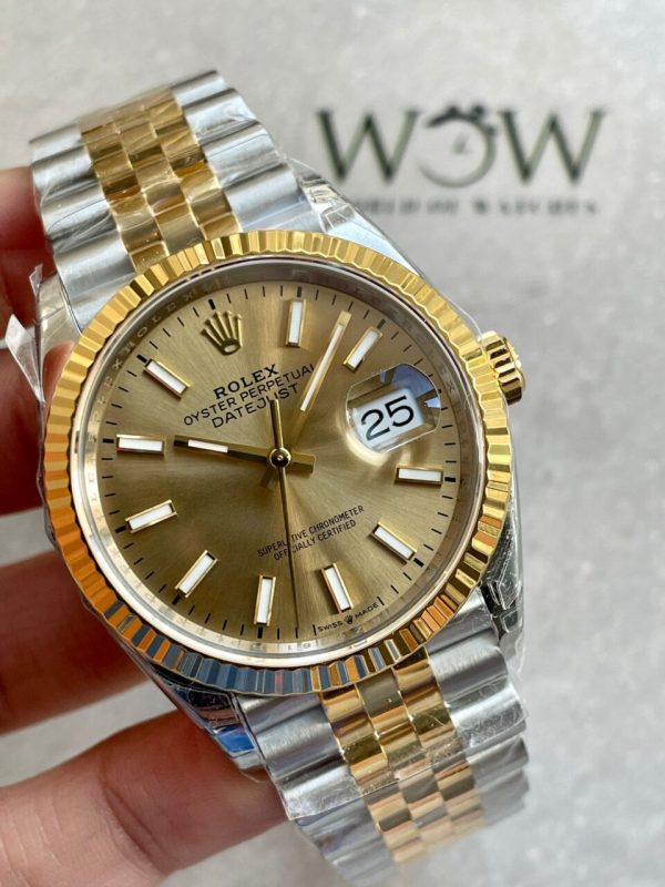 VSF Factory 1:1 Best Rolex DateJust 36 SS 126233 Edition 904L Steel YG Stick Dial VS3235