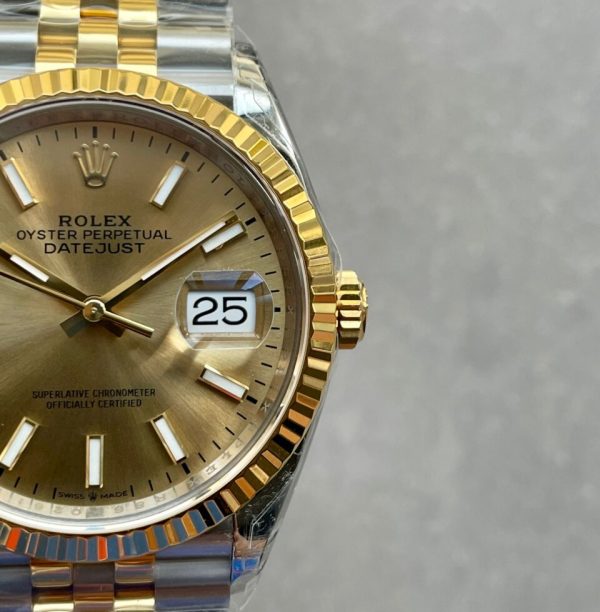 VSF Factory 1:1 Best Rolex DateJust 36 SS 126233 Edition 904L Steel YG Stick Dial VS3235 - Image 7