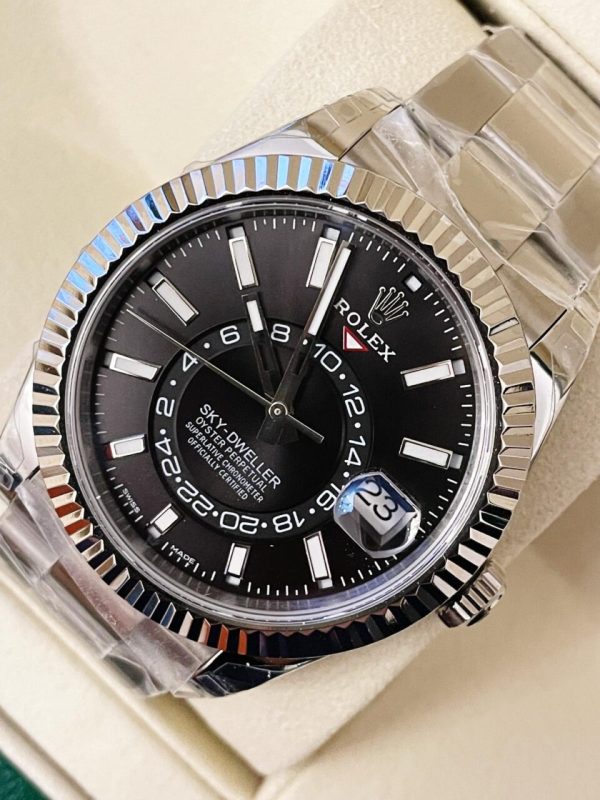 Noob FACTORY 1:1 Rolex Sky-Dweller 326934 SS Best Edition Black Dial A23J - Image 5