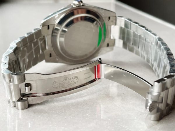EWF Factory SS 1:1 Rolex Day Date II 228239 Best Edition Black Dial A3255 - Image 11