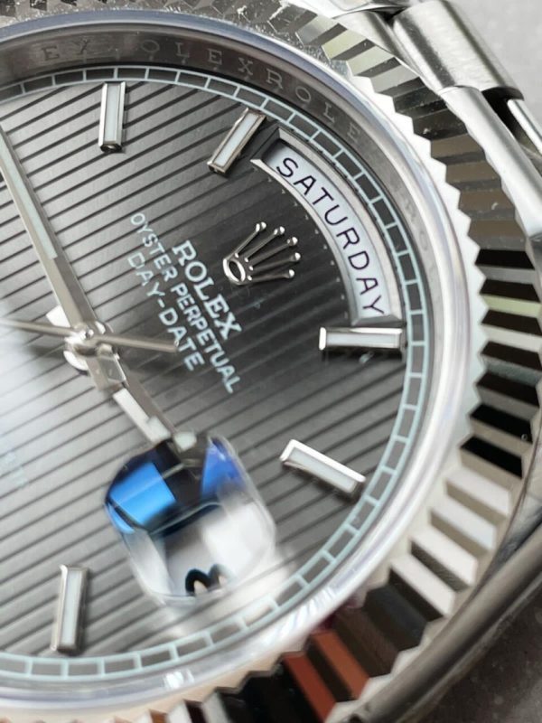 EWF Factory SS 1:1 Rolex Day Date II 228239 Best Edition Black Dial A3255 - Image 7