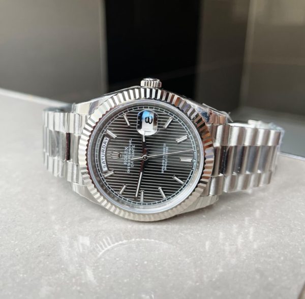EWF Factory SS 1:1 Rolex Day Date II 228239 Best Edition Black Dial A3255 - Image 6