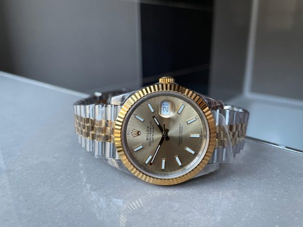 VSF Factory 1:1 Rolex Datejust 41mm 126333 904L YG/SS Fluted Bezel Gold Dial on VS3235 - Image 7