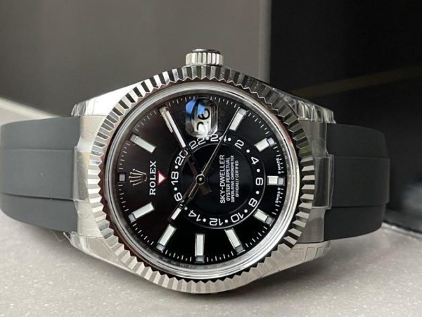 Noob FACTORY 1:1 Rolex Sky-Dweller 326934 904L SS Noob 1:1 Best Edition Black Dial Asian 23J to 9001 - Image 9