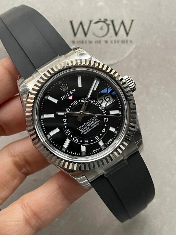 Noob FACTORY 1:1 Rolex Sky-Dweller 326934 904L SS Noob 1:1 Best Edition Black Dial Asian 23J to 9001 - Image 5