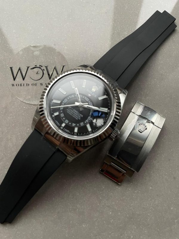 Noob FACTORY 1:1 Rolex Sky-Dweller 326934 904L SS Noob 1:1 Best Edition Black Dial Asian 23J to 9001 - Image 11