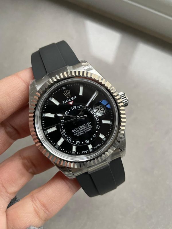 Noob FACTORY 1:1 Rolex Sky-Dweller 326934 904L SS Noob 1:1 Best Edition Black Dial Asian 23J to 9001 - Image 3