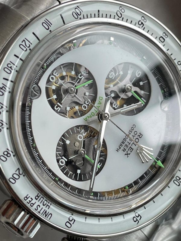 ADGF Factory 1:1 Rolex Daytona SS  Best Edition White Skeleton Dial SA4130 - Image 5