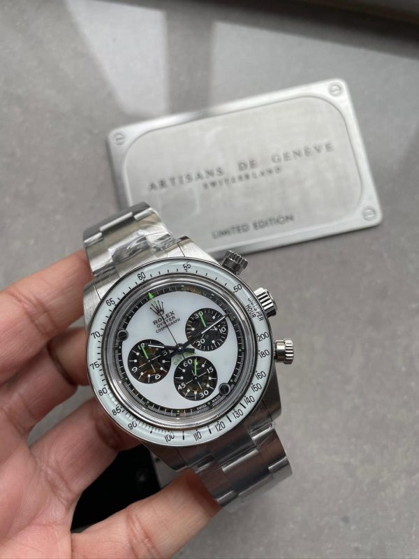 ADGF Factory 1:1 Rolex Daytona SS  Best Edition White Skeleton Dial SA4130 - Image 4