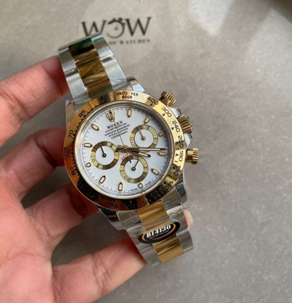 BTF factory 1:1 Rolex Daytona 116523 SS 904L & Yellow Gold White Dial A4130 - Image 4