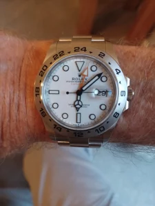 GMF Factory 1:1 Rolex EXPLORER II 42MM 216570 WHITE 904L SS BEST EDITION WHITE DIAL A3186 photo review